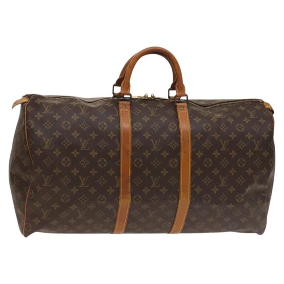 LOUIS VUITTON Monogram Keepall 55 Boston Bag M41424 LV Auth BD2108 - Picture 1 of 16